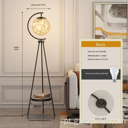 Candeeiro de pé nórdico com tripé